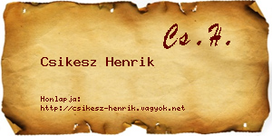 Csikesz Henrik névjegykártya